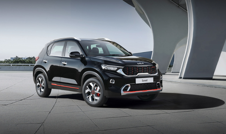 Rent Kia Sonet JVC Dubai economy car rental 150 AED/day