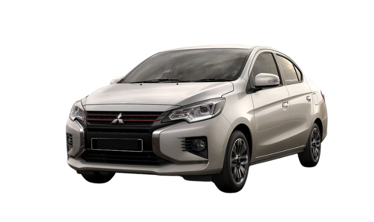 Rent Mitsubishi Attrage budget car hire Dubai 120 AED